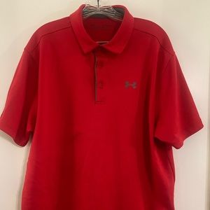 Men’s Under Armour short sleeve polo shirt- red XL